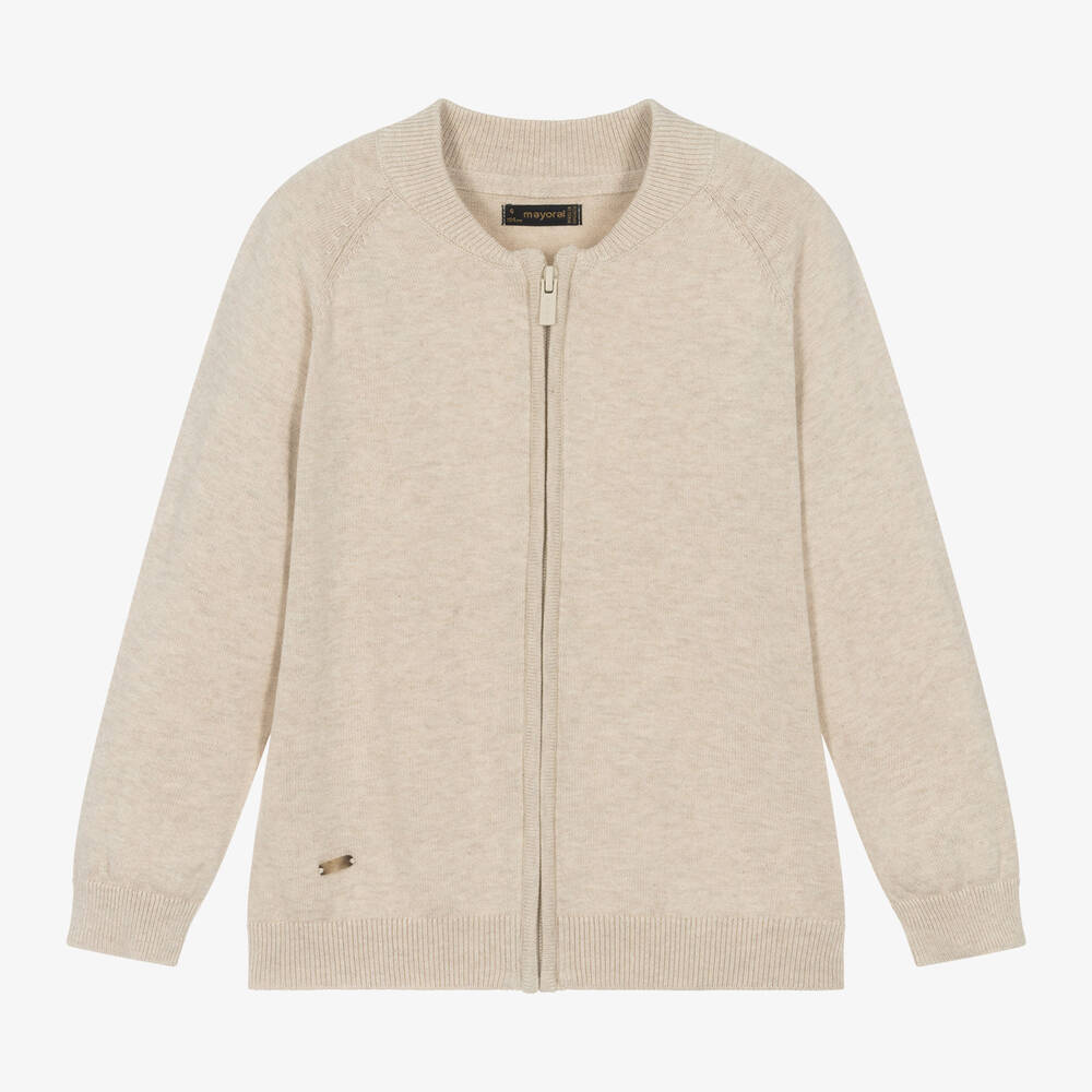 Boys beige cardigan outlet