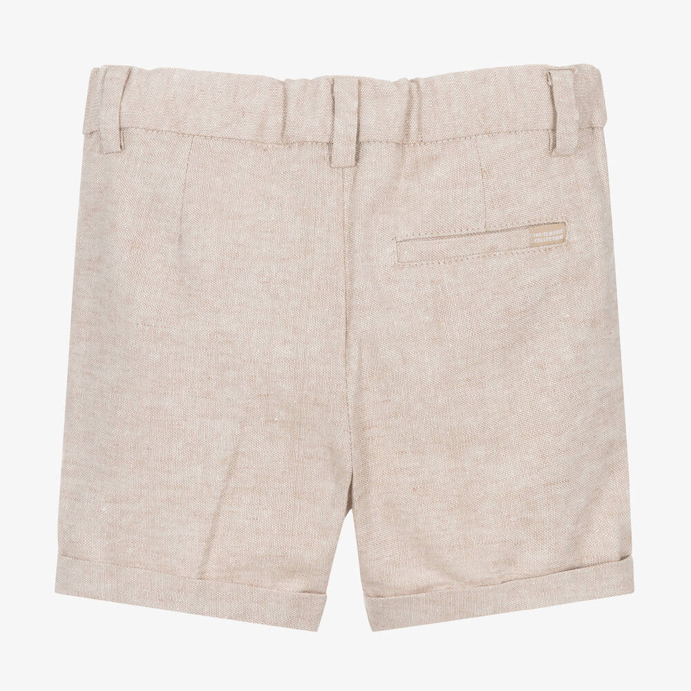 Mayoral Boys Beige Cotton Linen Shorts