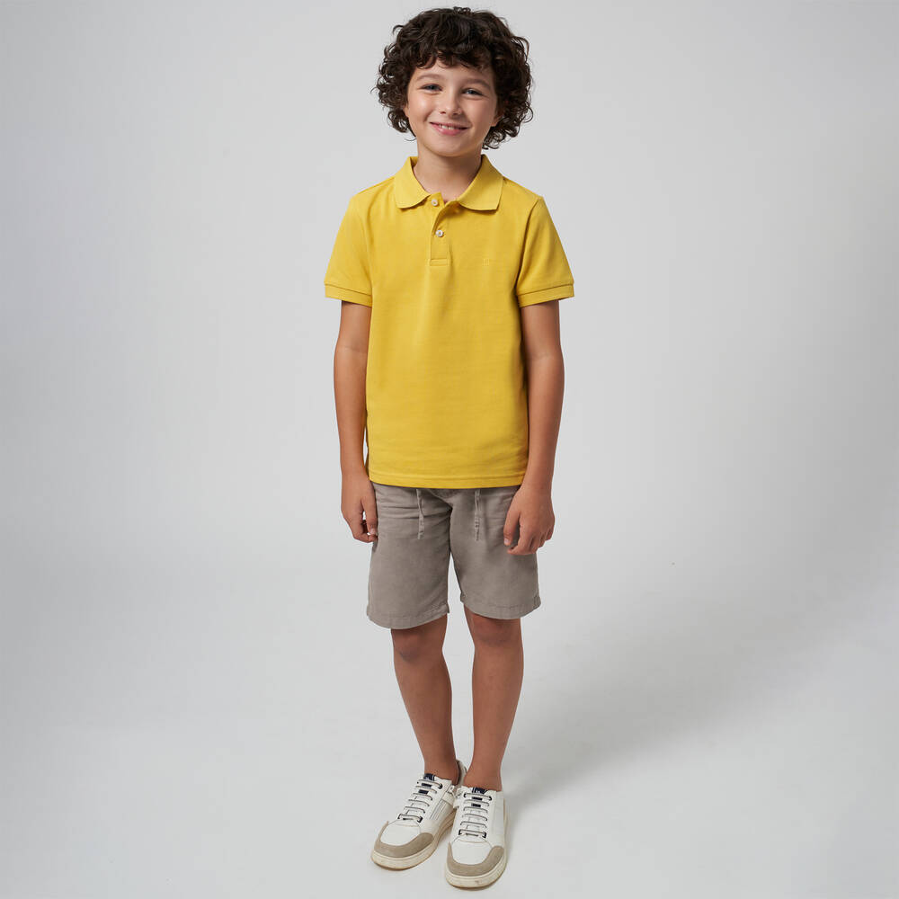 مايورال Nukutavake-شورت قطن وكتان لون بيج للأولاد | Childrensalon Outlet