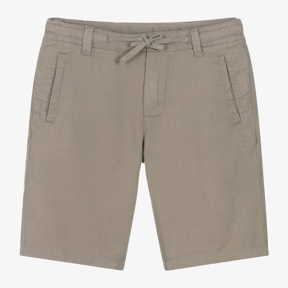 Mayoral Nukutavake-Boys Beige Cotton & Linen Shorts | Childrensalon Outlet