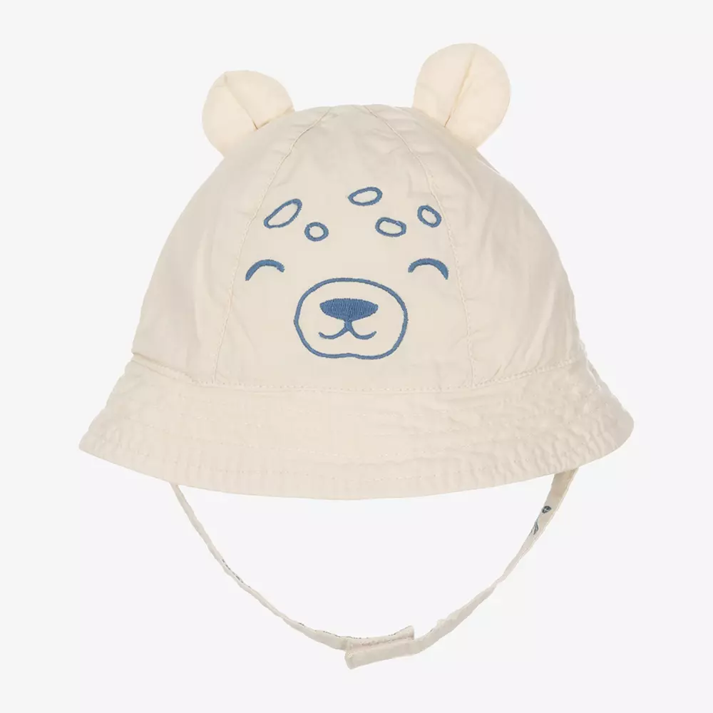 Mayoral-شورت مع قبعة أطفال ولادي قطن بوبلين لون بيج | Childrensalon Outlet