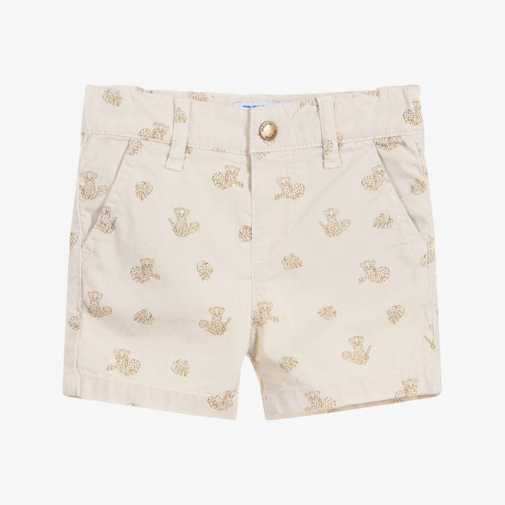 Mayoral-شورت أطفال ولادي قطن لون بيج | Childrensalon Outlet