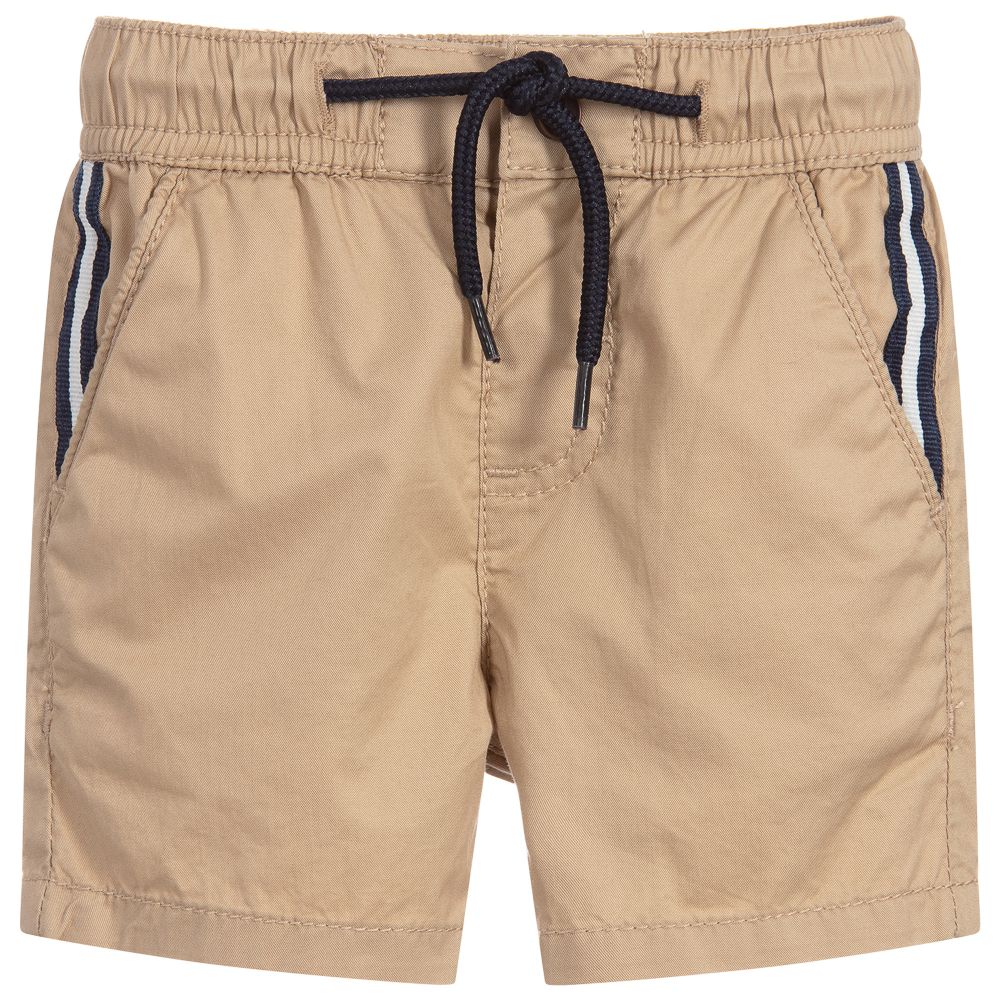 Mayoral - Boys Beige Cotton Shorts | Childrensalon