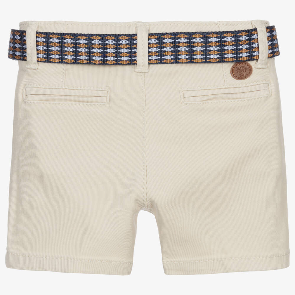 Mayoral-Boys Beige Cotton Shorts | Childrensalon Outlet