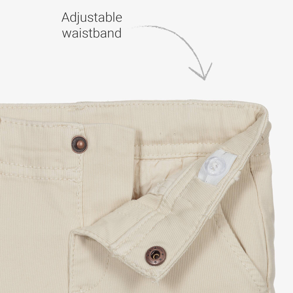 Mayoral-Boys Beige Cotton Shorts | Childrensalon Outlet