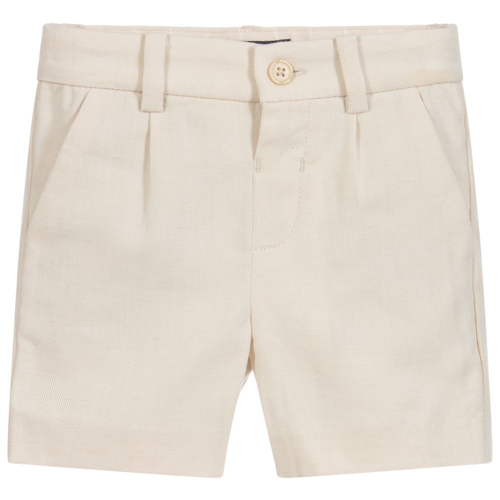 Mayoral - Boys Beige Cotton Shorts | Childrensalon