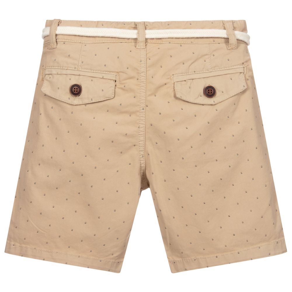 Mayoral-Boys Beige Cotton Shorts | Childrensalon Outlet