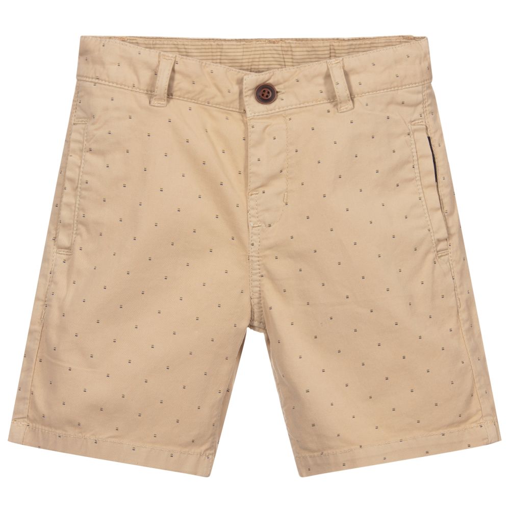 Mayoral-Boys Beige Cotton Shorts | Childrensalon Outlet