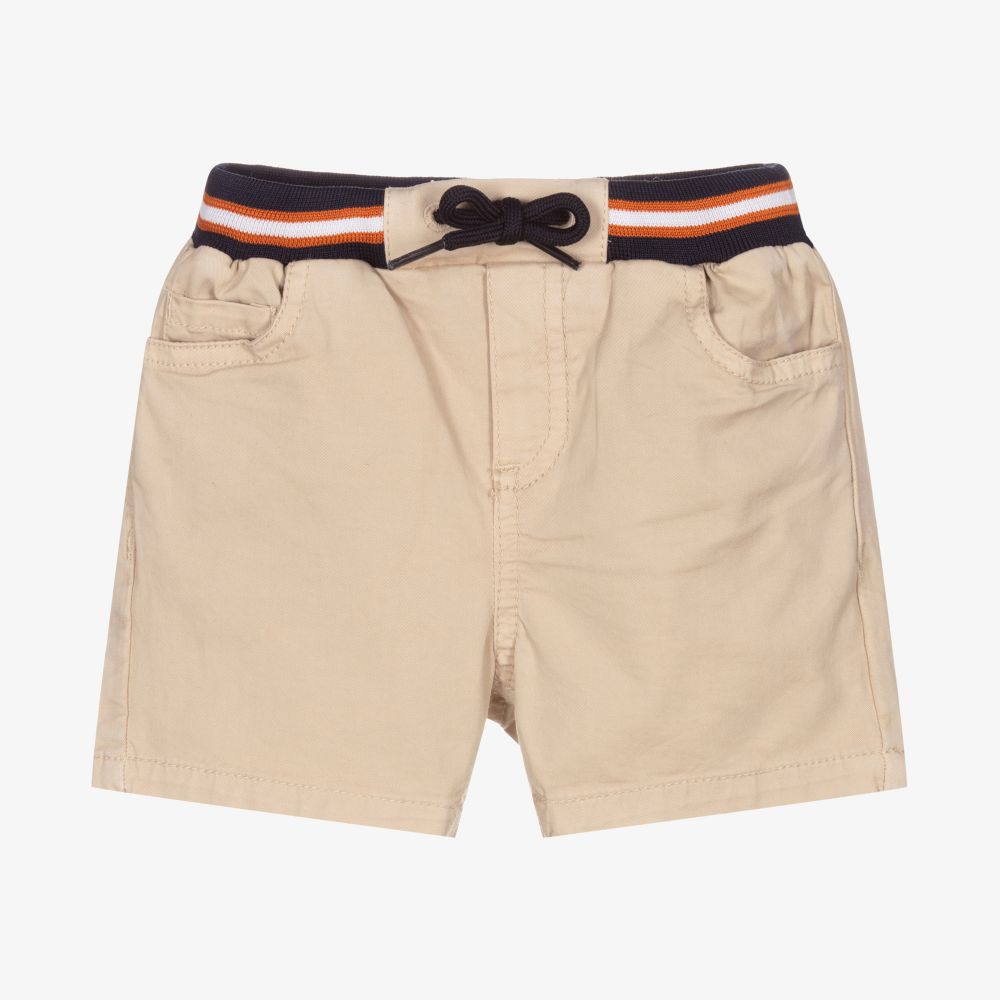 Mayoral - Boys Beige Cotton Shorts | Childrensalon