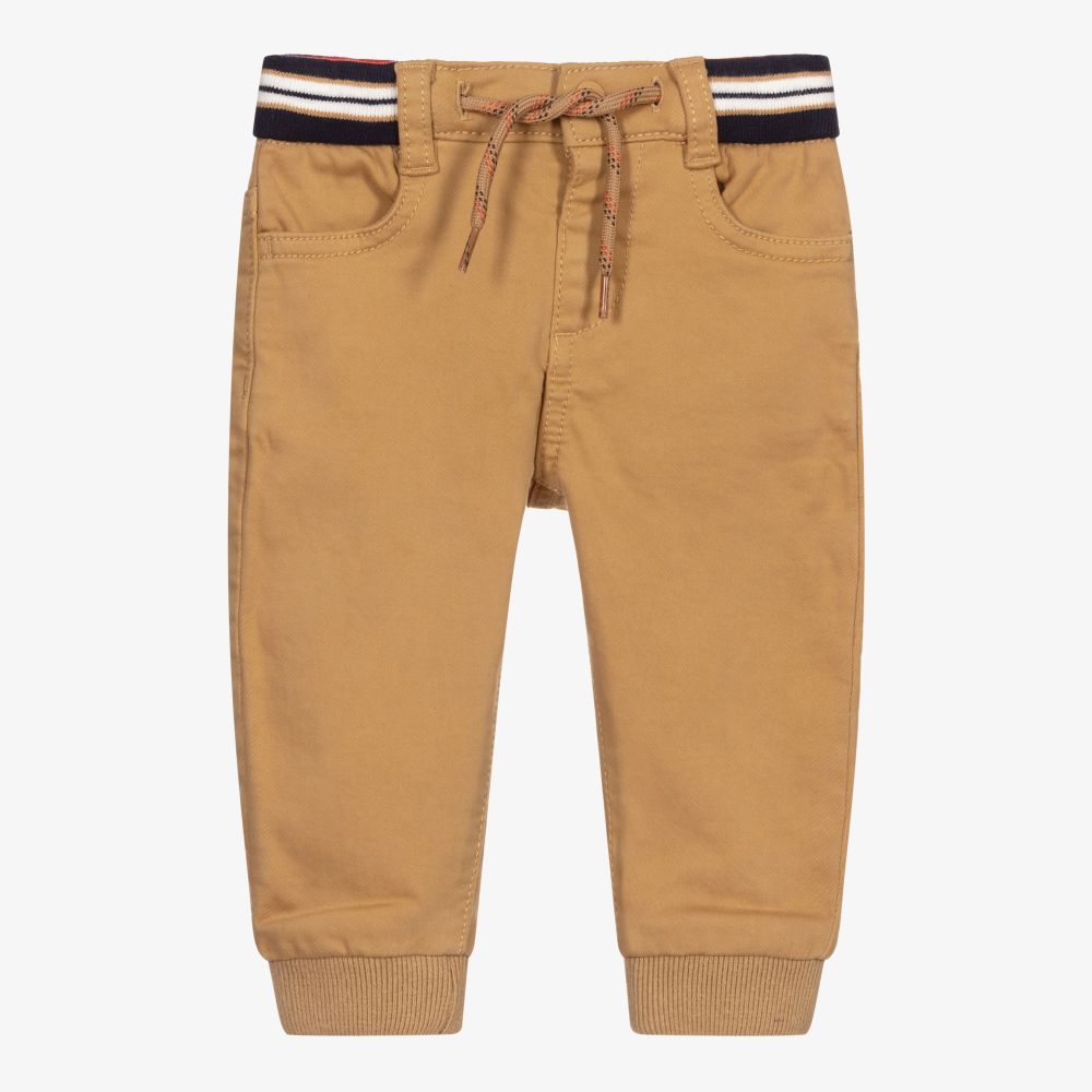 Mayoral - Бежевые хлопковые брюки для мальчиков | Childrensalon