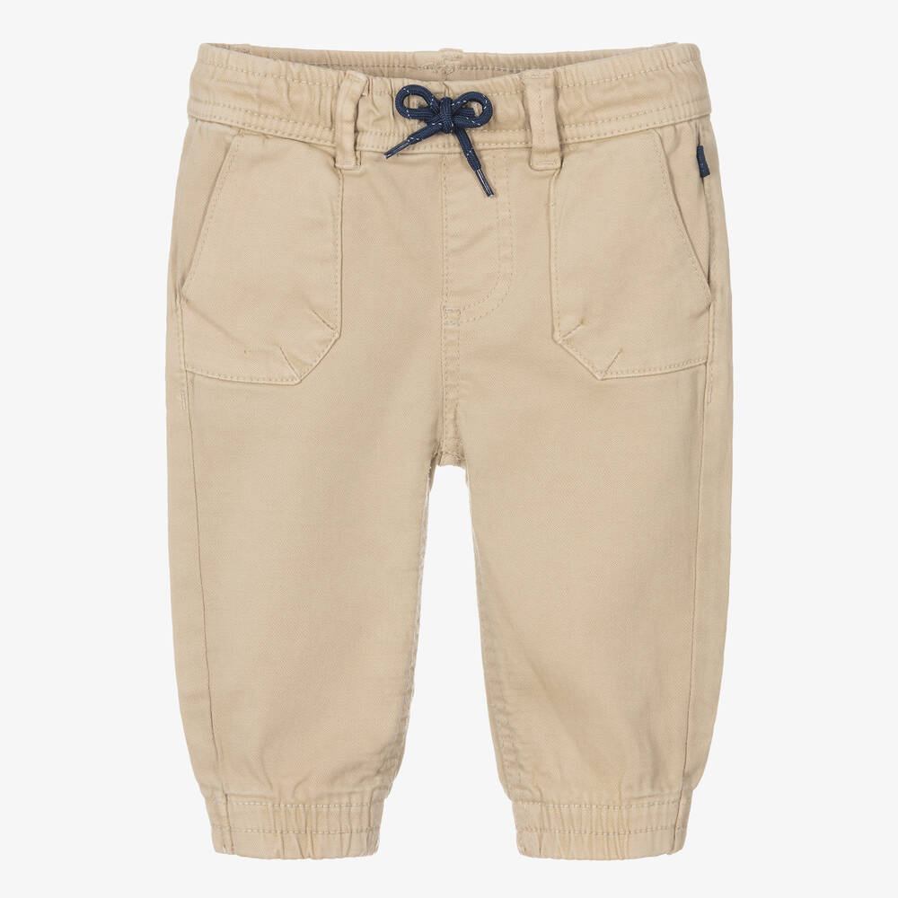 Mayoral - Pantalon beige en coton garçon  | Childrensalon