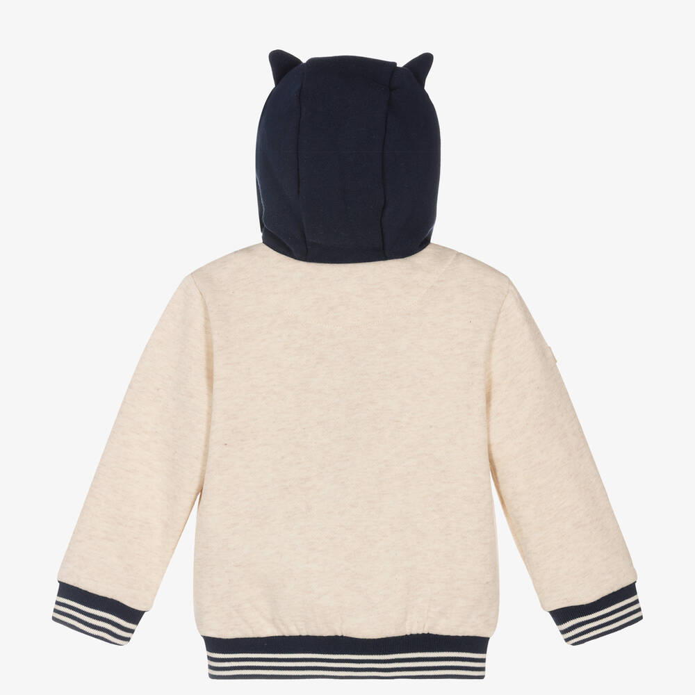 Mayoral-Boys Beige Cotton Zip-Up Top | Childrensalon Outlet