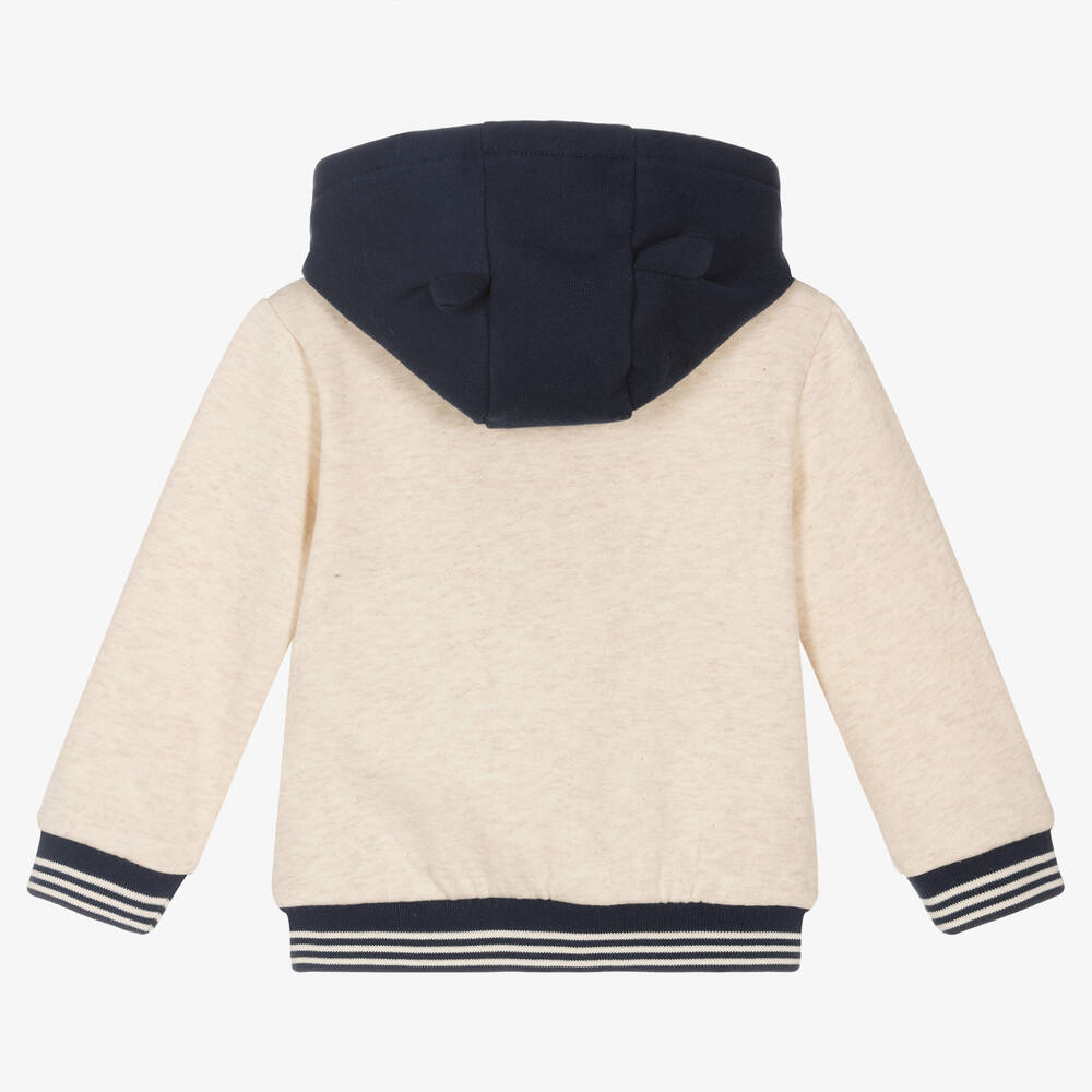 Mayoral-Boys Beige Cotton Zip-Up Top | Childrensalon Outlet