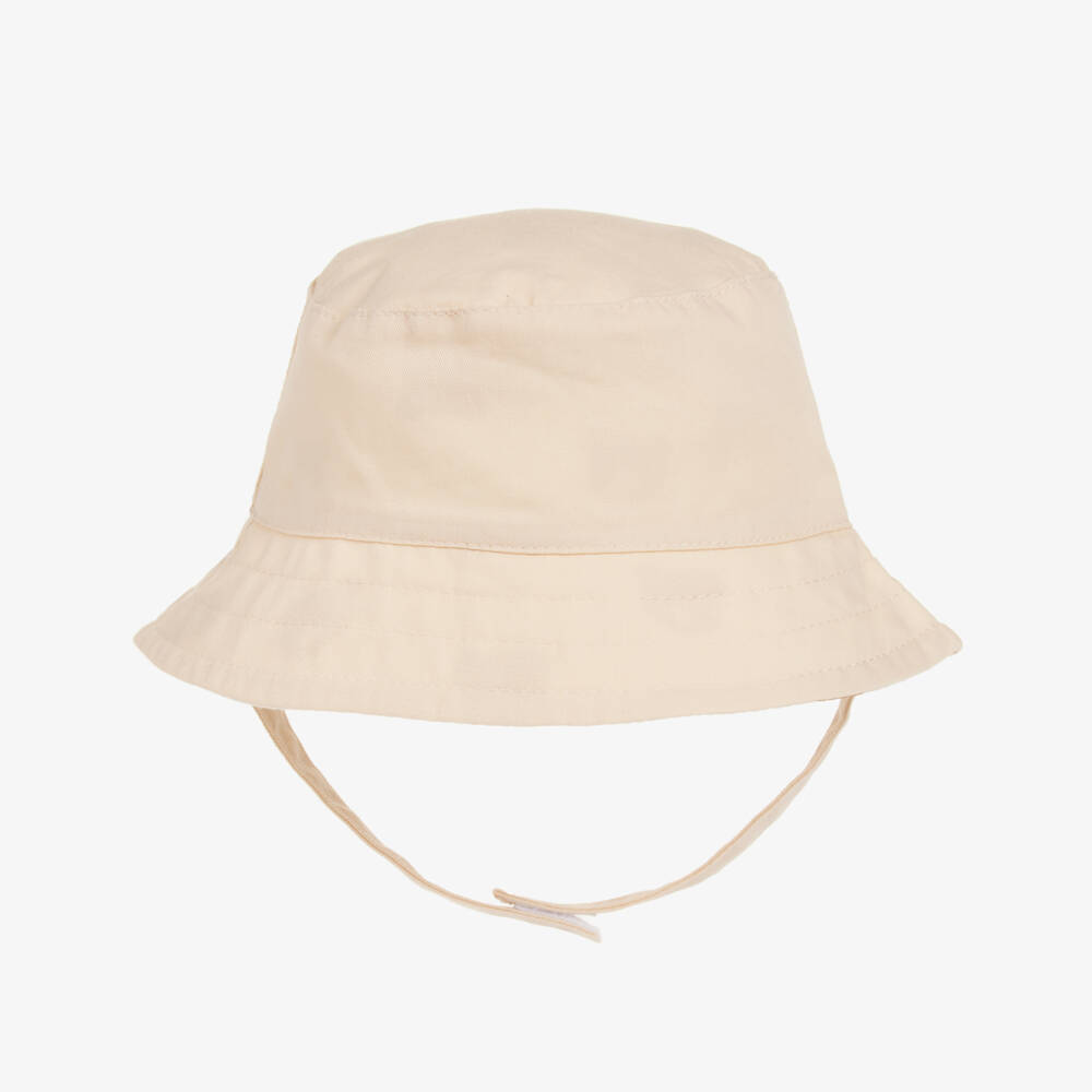 Mayoral Newborn-Boys' Beige Dual-Sided Sun Cap | Childrensalon Outlet