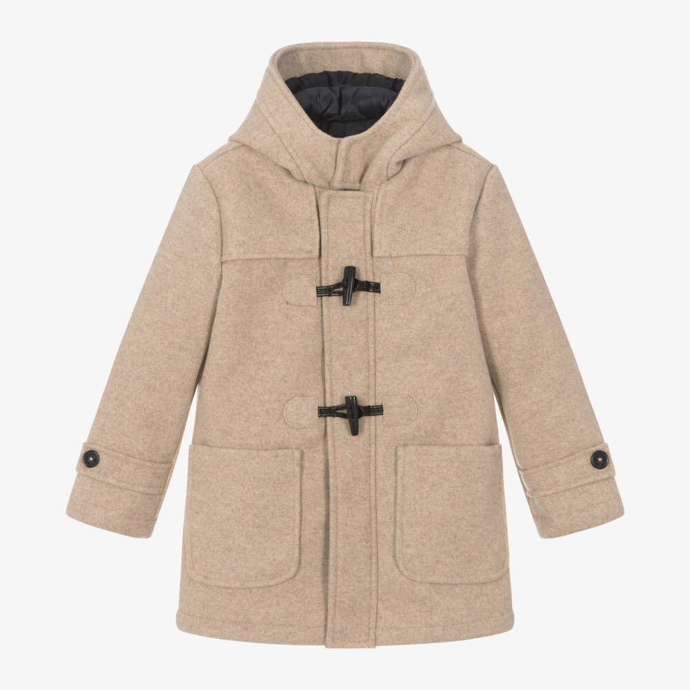 Mayoral-Boys Beige Felted Toggles Coat | Childrensalon Outlet