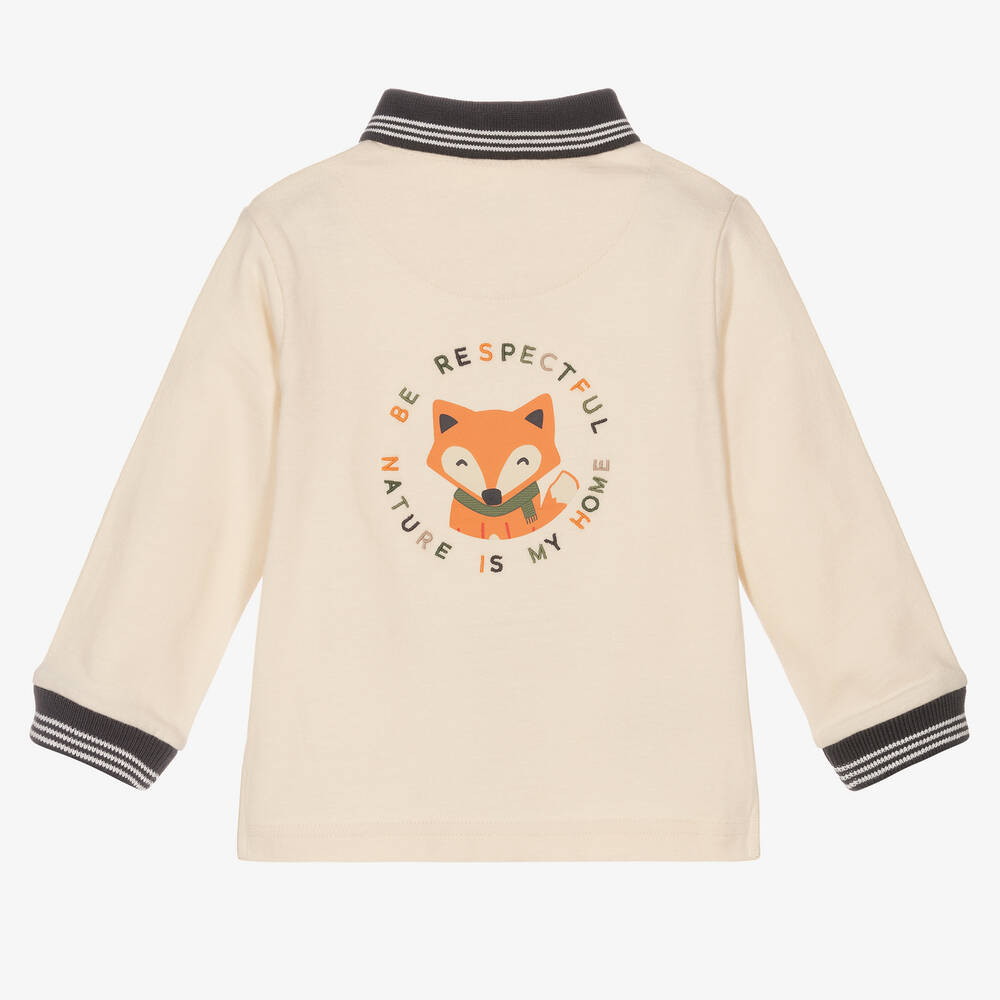 Mayoral Boys Beige Fox Polo Shirt Childrensalon Outlet