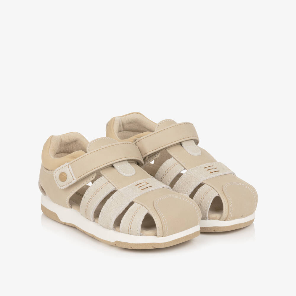 Mayoral-Boys Beige Hook Sandals | Childrensalon Outlet