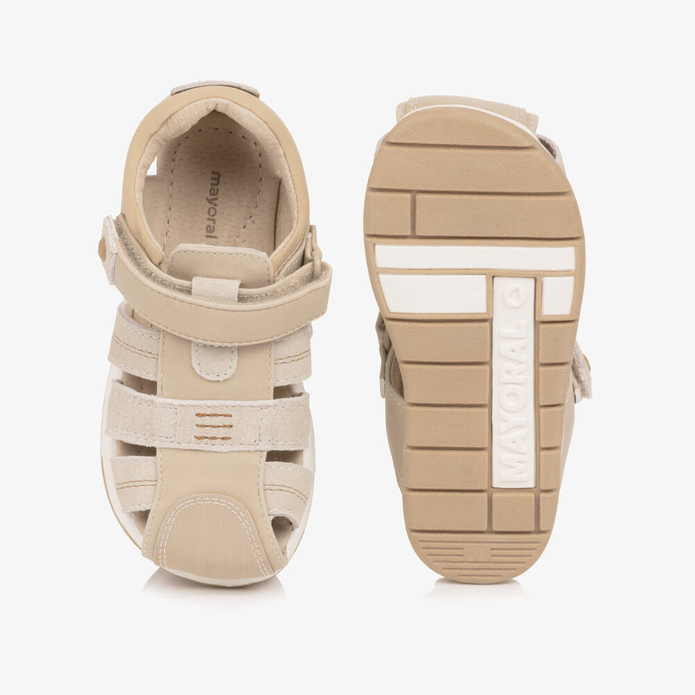 Mayoral-Boys Beige Hook Sandals | Childrensalon Outlet