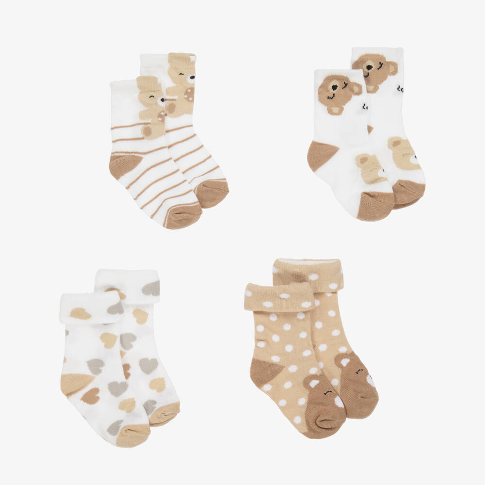 Mayoral Newborn-Boys Beige Ivory Soft Sock Set | Childrensalon Outlet