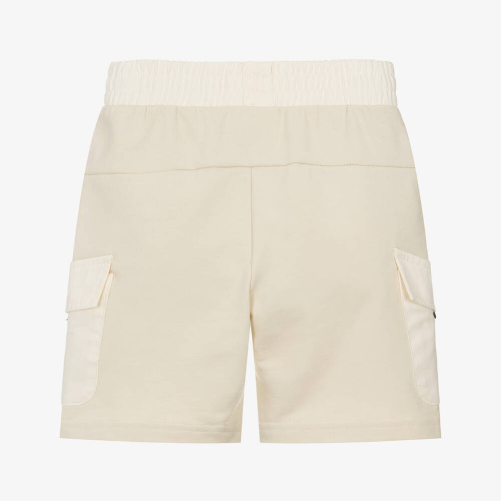 Mayoral-Boys Beige Knit Cargo Bermudas | Childrensalon Outlet