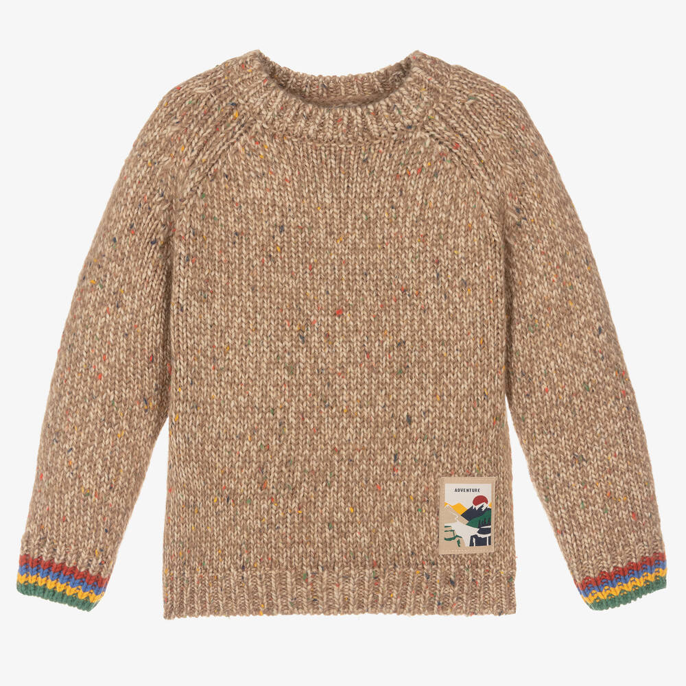 Mayoral - Бежевый вязаный свитер | Childrensalon