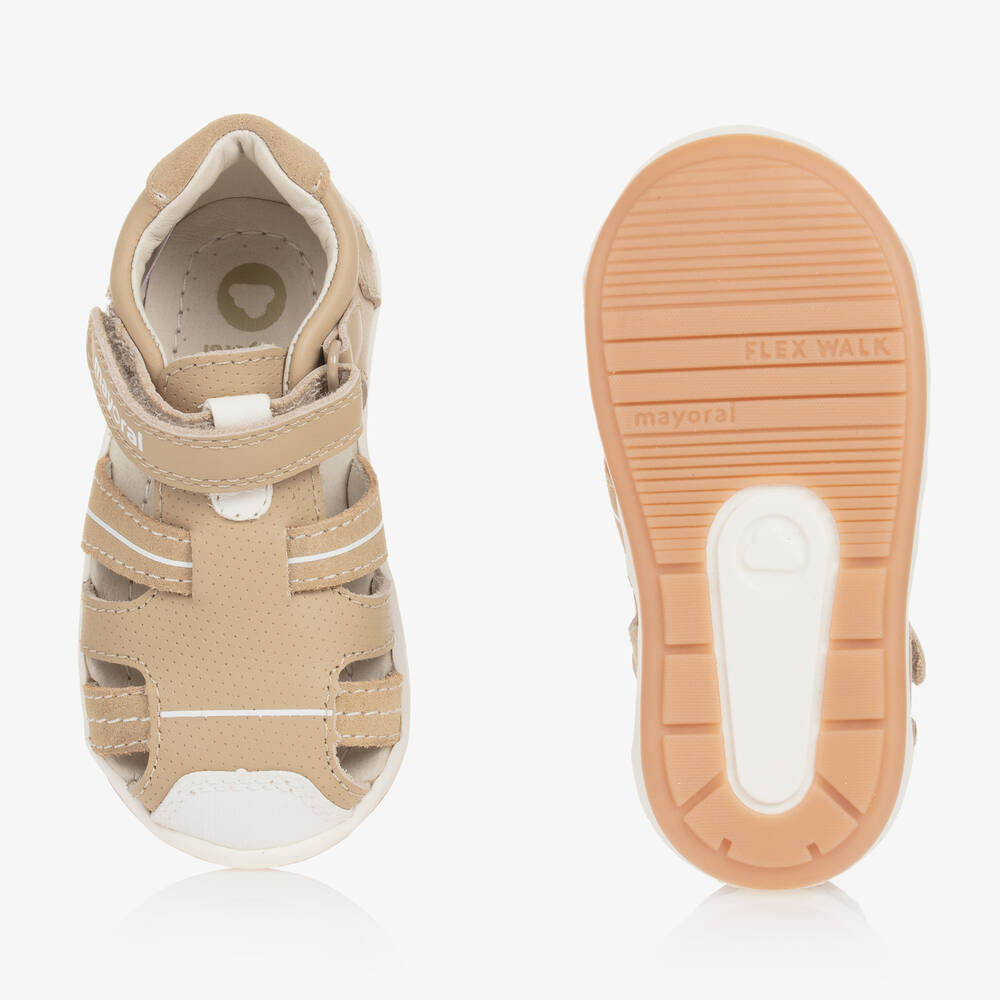 مايورال-حذاء جلد لون بيج لمرحلة بدء المشي للمواليد | Childrensalon Outlet