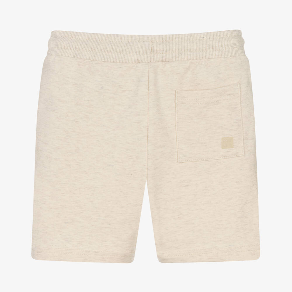 Mayoral-Boys Beige Marl Jersey Shorts | Childrensalon Outlet