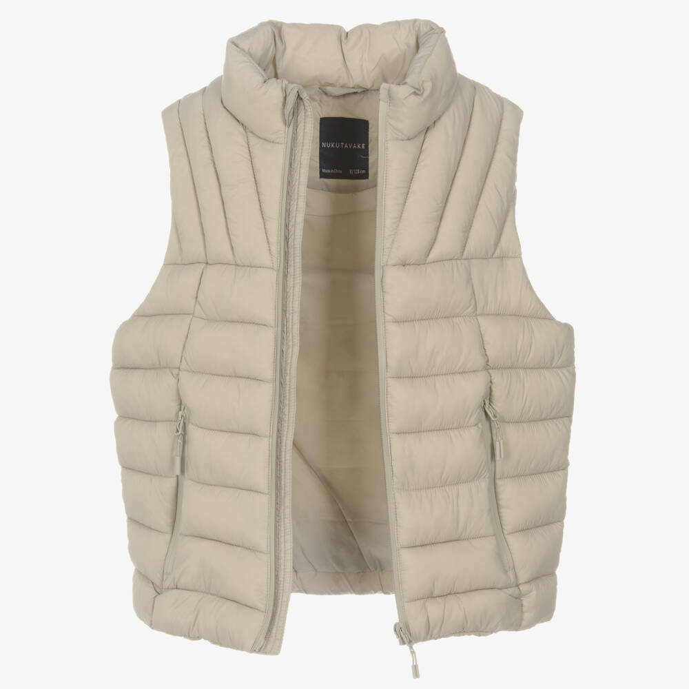 Mayoral Nukutavake-Boys Beige Puffer Gilet | Childrensalon Outlet