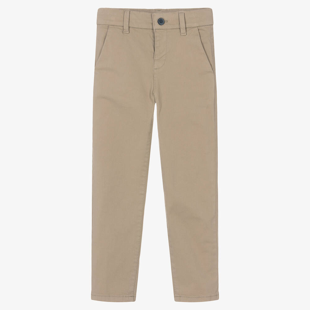 Mayoral - Pantalon chino slim beige Garçon | Childrensalon