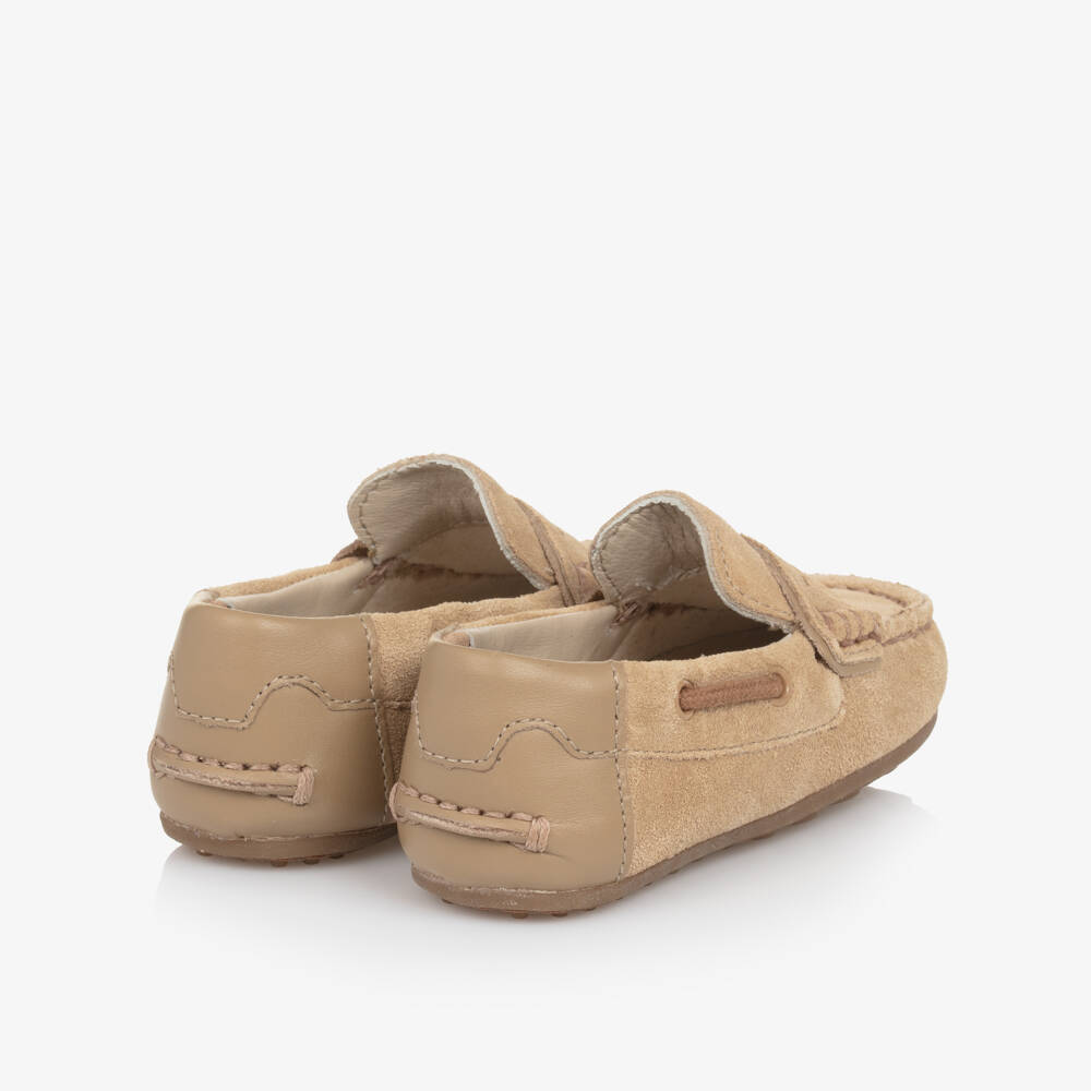 Mayoral-Boys Beige Soft Suede Loafers | Childrensalon Outlet