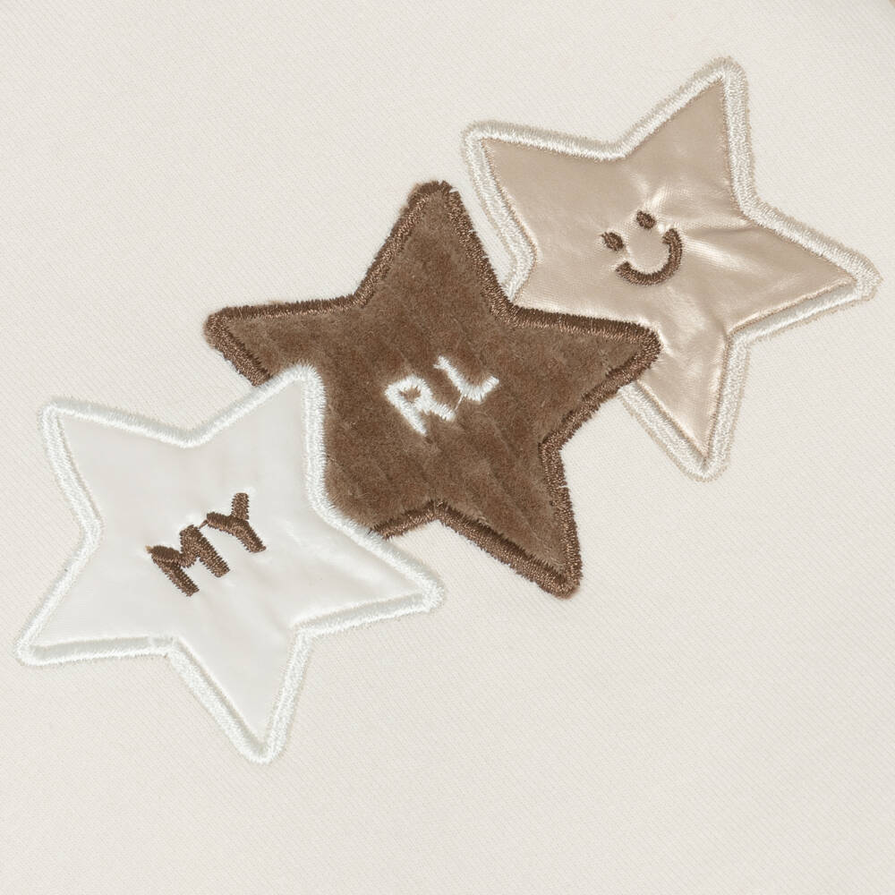 Mayoral Newborn-Boys Beige Star Sweatshirt | Childrensalon Outlet