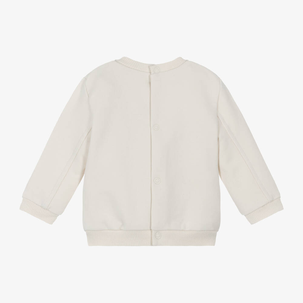 Mayoral Newborn-Boys Beige Star Sweatshirt | Childrensalon Outlet