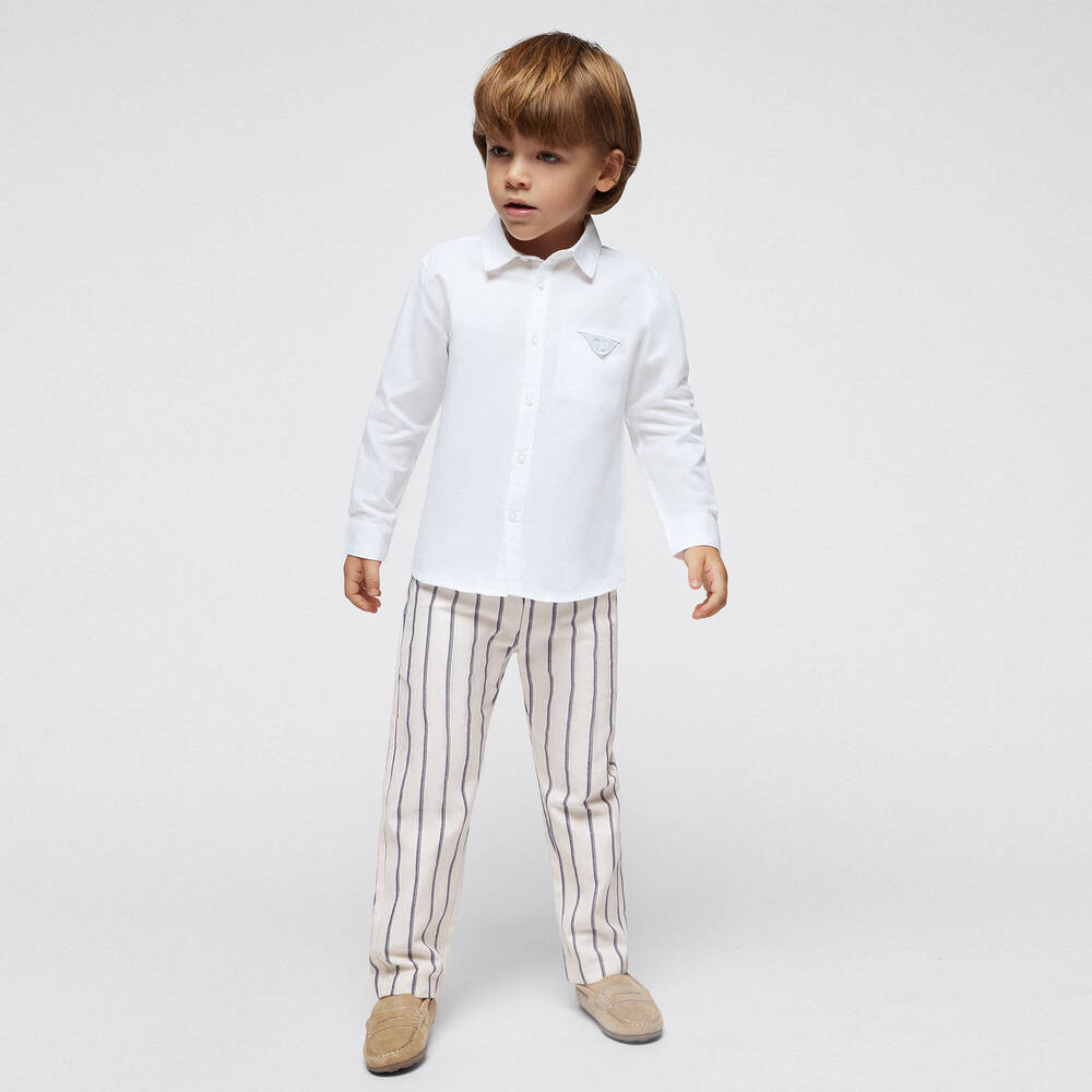 Mayoral-حذاء موكاسين جلد شامواه لون بيج للأولاد | Childrensalon Outlet