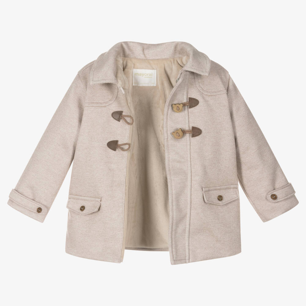 Mayoral-Boys Beige Toggle Coat | Childrensalon Outlet