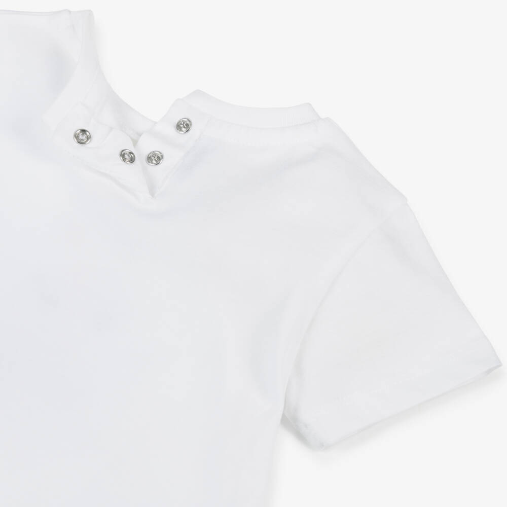 Mayoral-Boys Beige & White Car Motif Set | Childrensalon Outlet