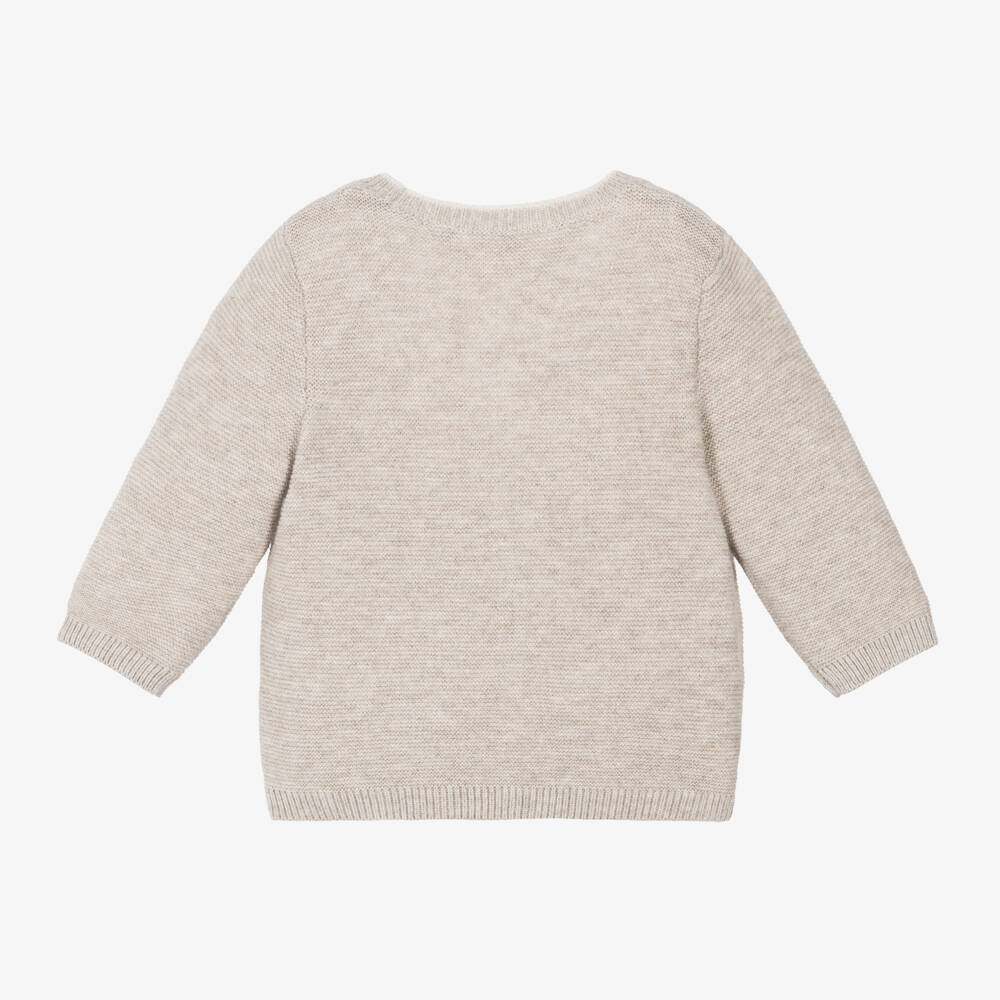 Mayoral Newborn-Boys Beige Wool Blend Cardigan | Childrensalon Outlet