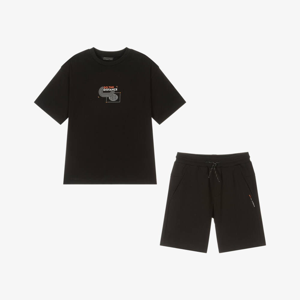 Mayoral Nukutavake-Boys Black Athletic Adventure Shorts Ensemble | Childrensalon Outlet