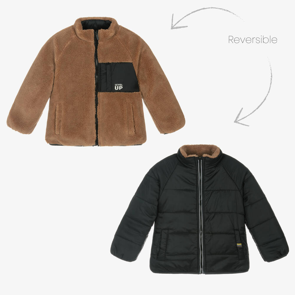 Mayoral - Boys Black & Brown Jacket | Childrensalon