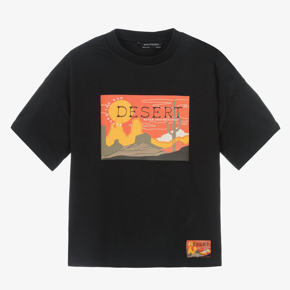 Mayoral Nukutavake - Schwarzes Desert Baumwoll-T-Shirt | Childrensalon