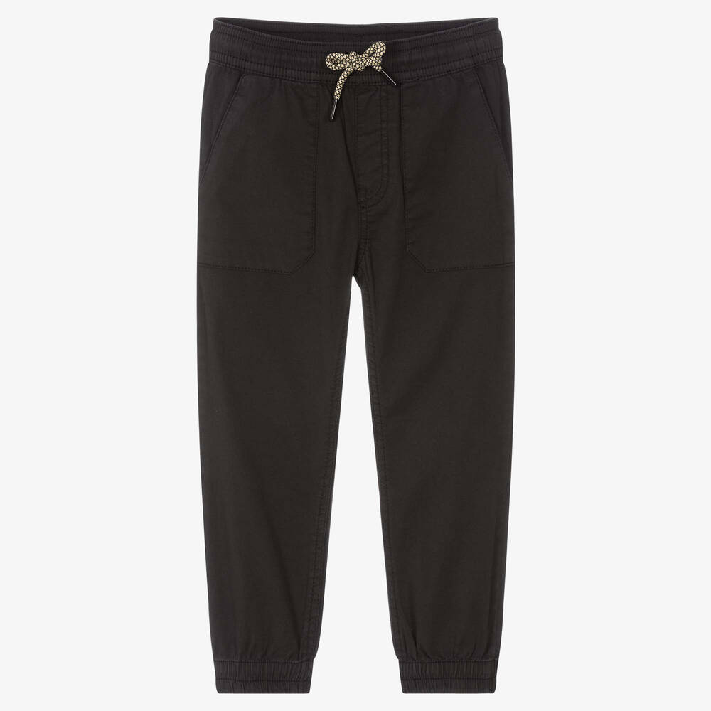 Mayoral-Boys Black Cotton Joggers | Childrensalon Outlet