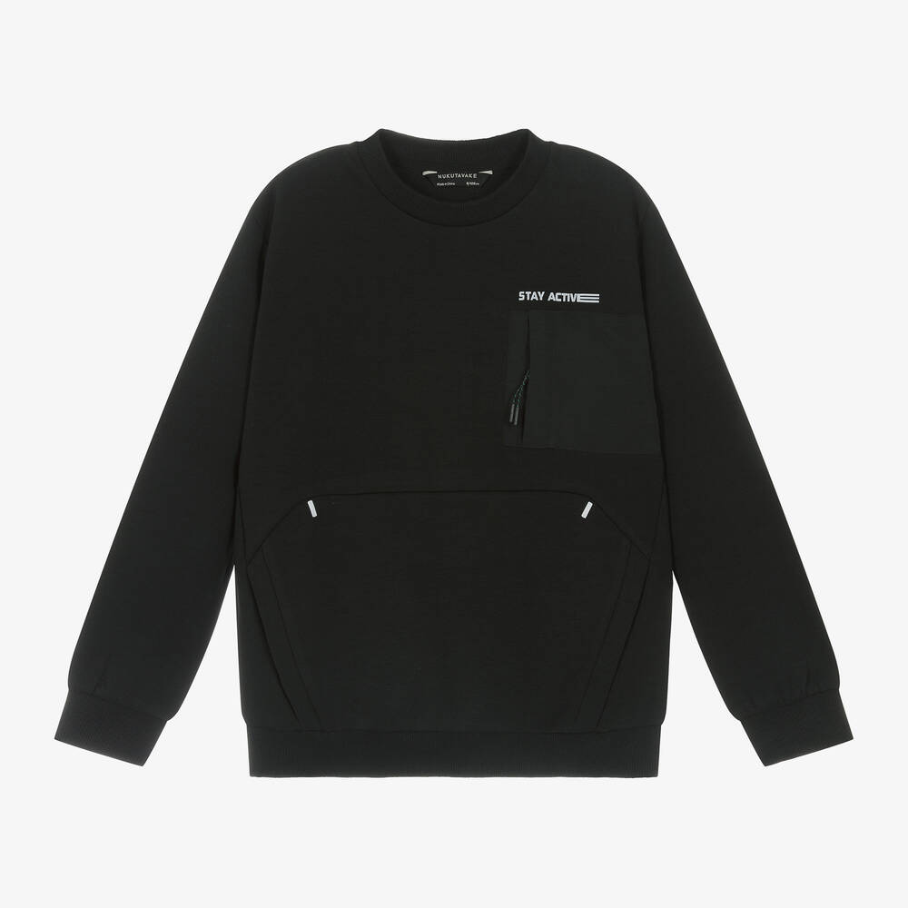 Boys black pullover best sale