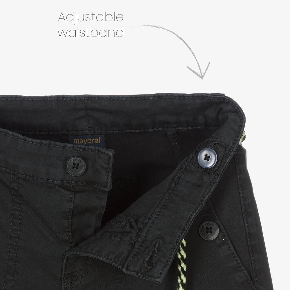 Mayoral-Boys Black Cotton Shorts | Childrensalon Outlet