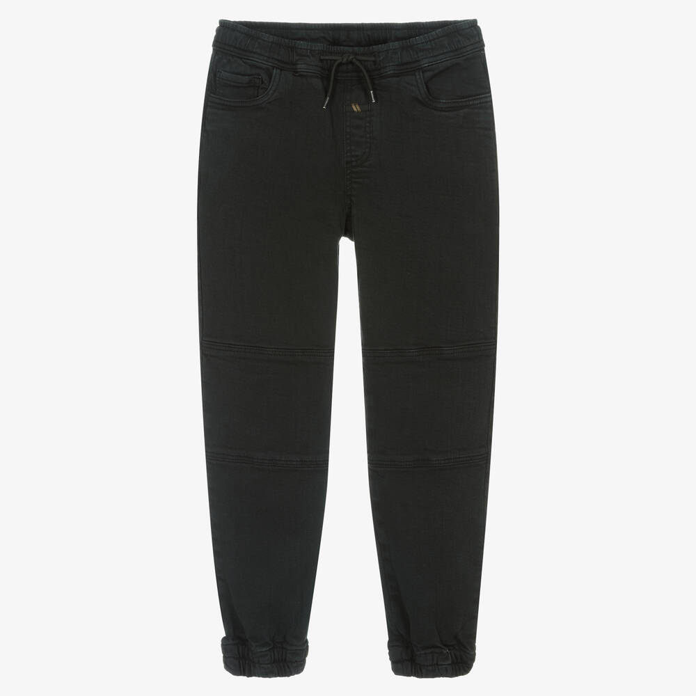 Mayoral Nukutavake - Boys Black Cotton Skater Jeans | Childrensalon