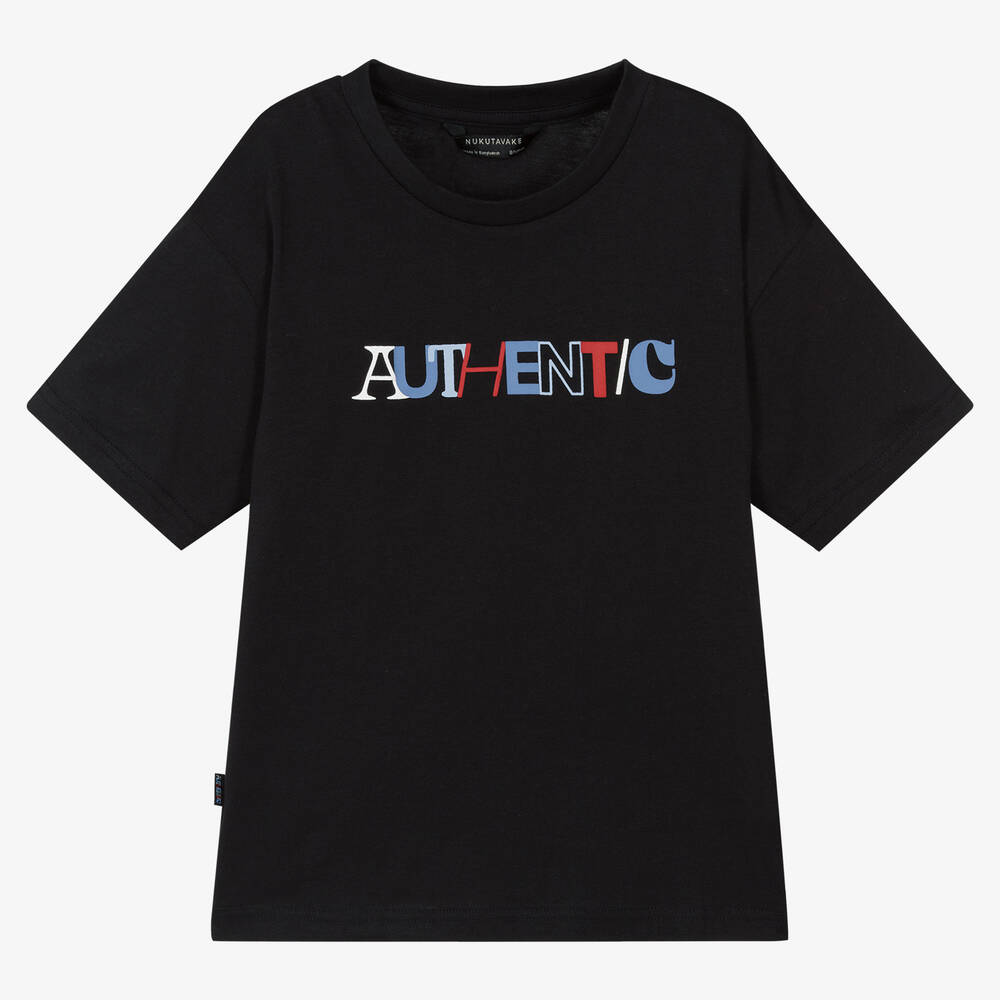 Mayoral Nukutavake-Boys Black Cotton T-Shirt | Childrensalon Outlet