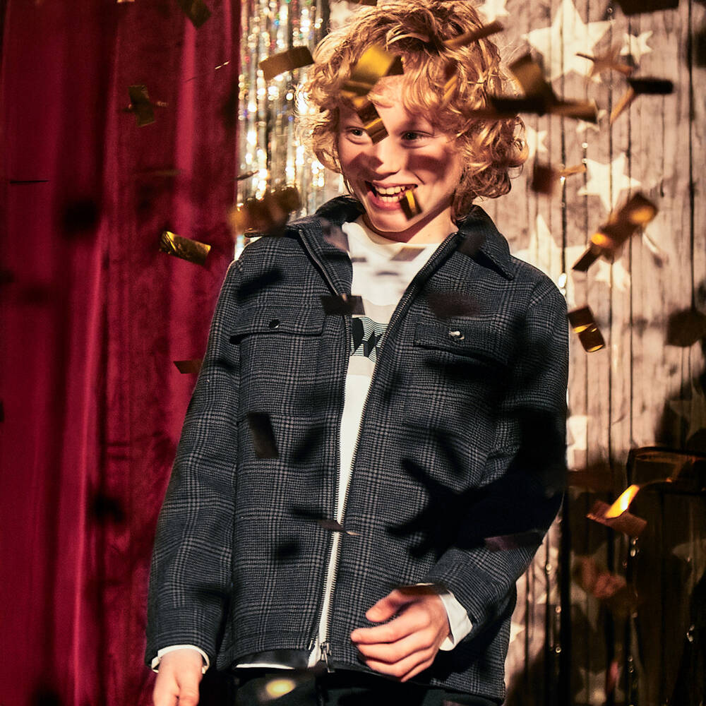Mayoral Нукутаваке-Пиджак в черно-серую клетку для мальчиков | Childrensalon Outlet
