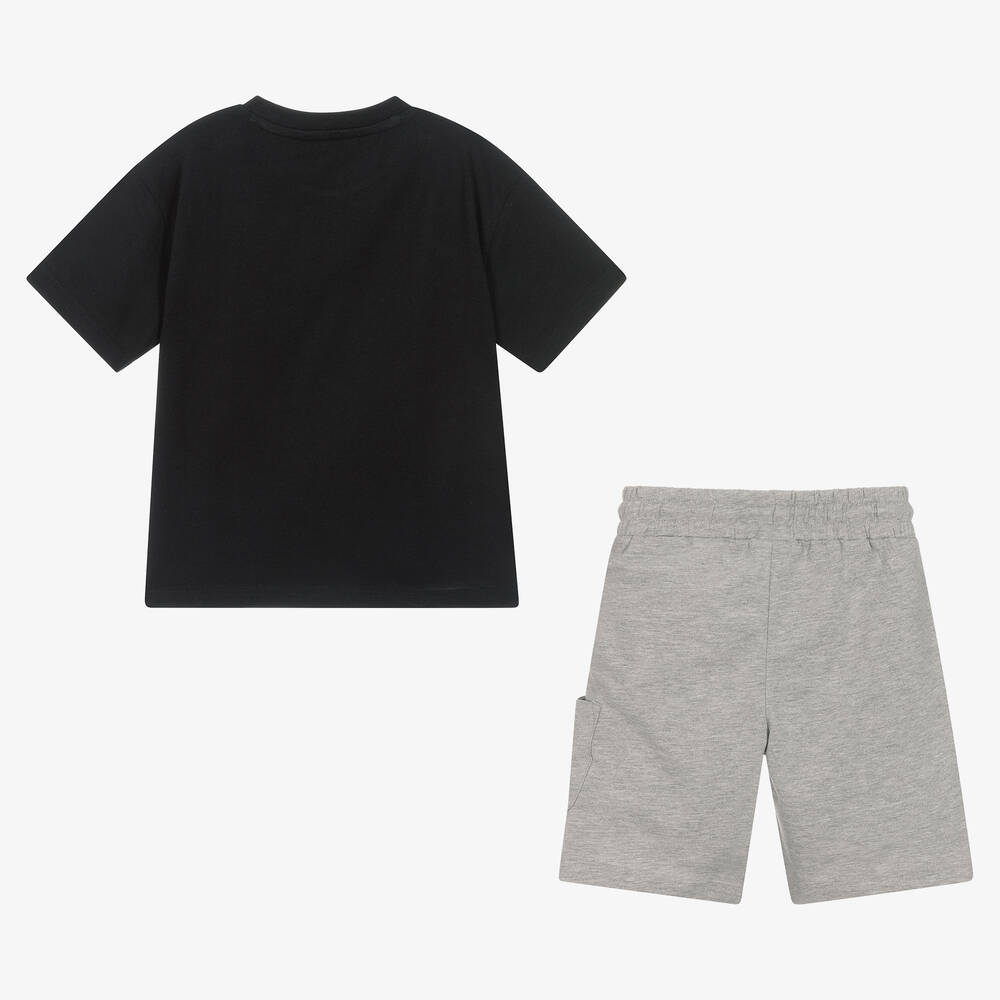 Mayoral-Boys Black & Grey Cotton Shorts Set | Childrensalon Outlet