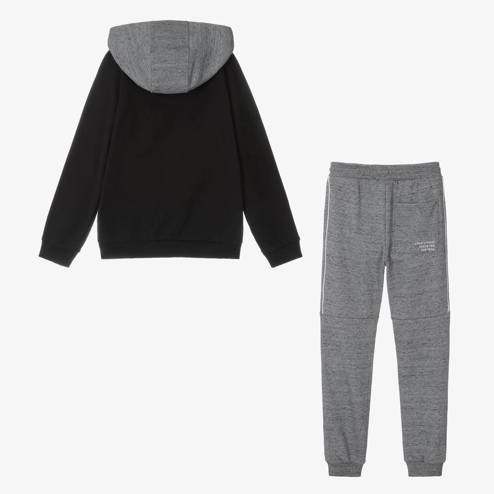 Mayoral Nukutavake-Boys Black & Grey Tracksuit | Childrensalon Outlet