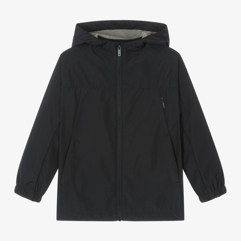 Boys black hooded jacket online