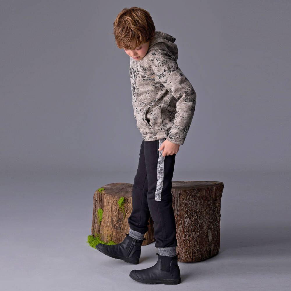 Mayoral Nukutavake-Boys Black Jersey Drawstring Joggers with Zipped Pockets | Childrensalon Outlet