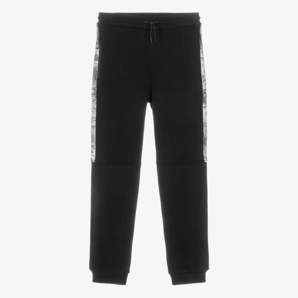 Mayoral Nukutavake-Boys Black Jersey Drawstring Joggers with Zipped Pockets | Childrensalon Outlet
